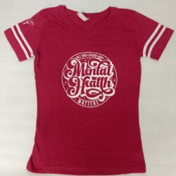 Mental Health Retro Pink Jersey Football Tee Mental Health Retro Pink Jersey